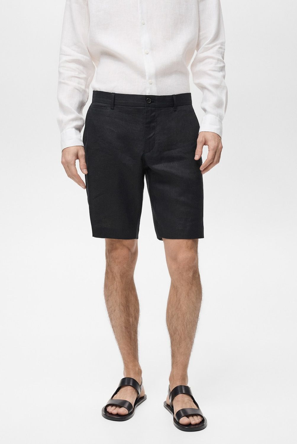 MANGO MAN - Bermudas Carp 100% Lino Slim Fit Hombre Mango Man