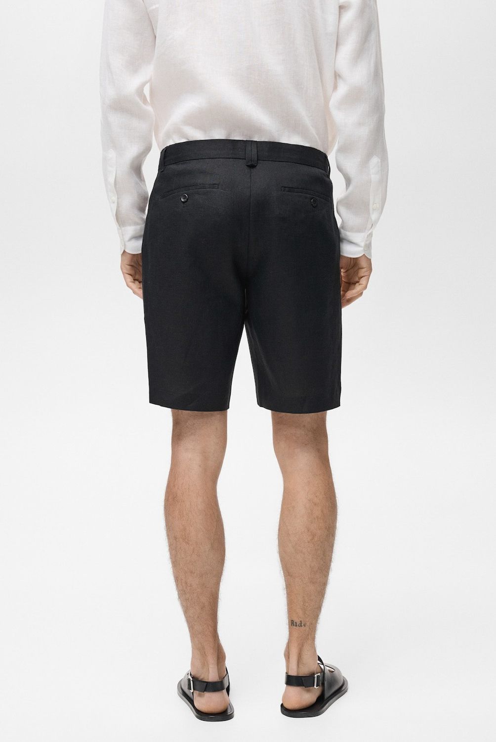 MANGO MAN - Bermudas Slim Fit 100% Lino Hombre Mango Man