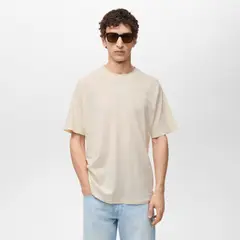 MANGO MAN - Polera Circo Relaxed Fit Manga Corta Hombre