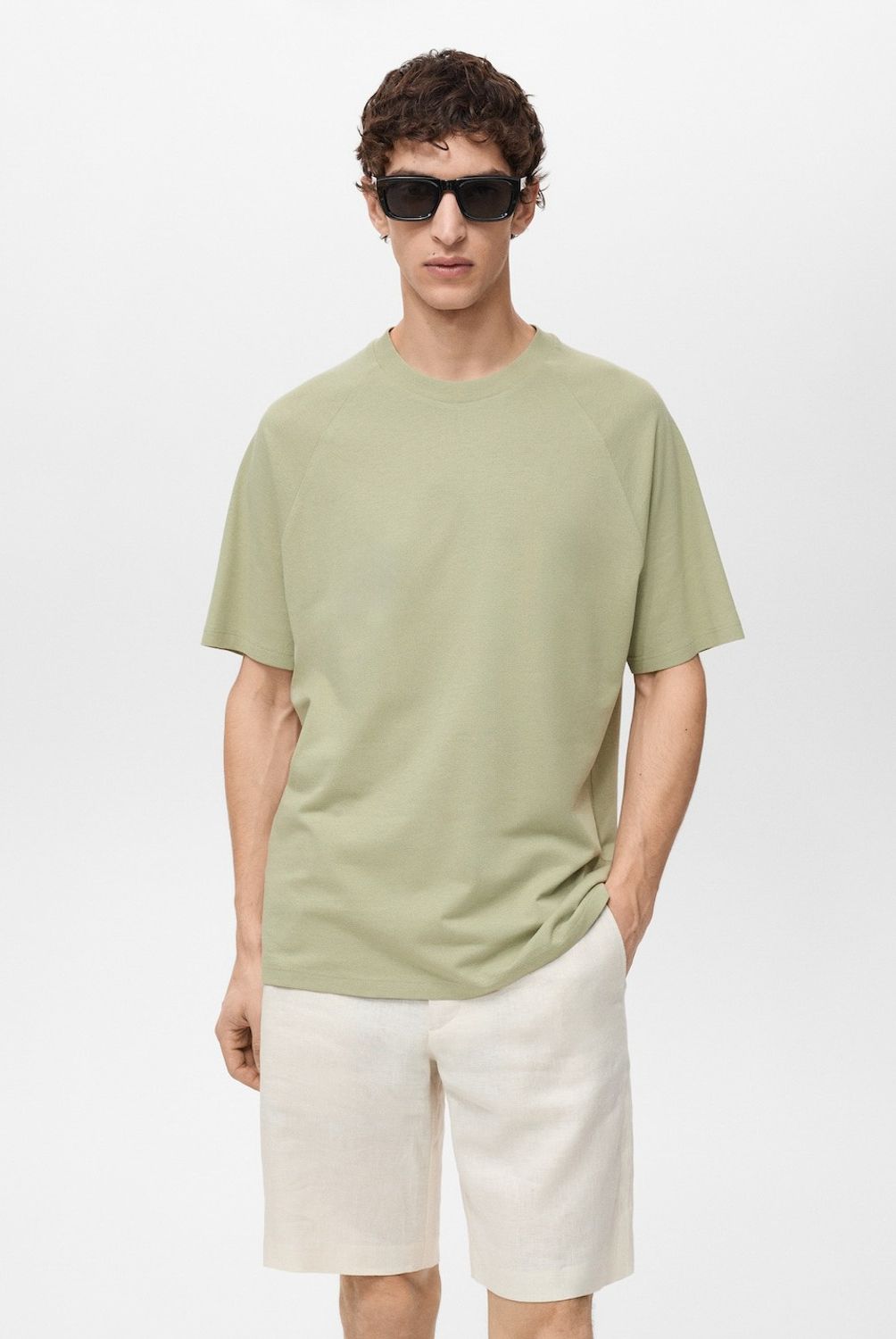 MANGO MAN - Polera Algodón Relaxed Fit Hombre Mango Man