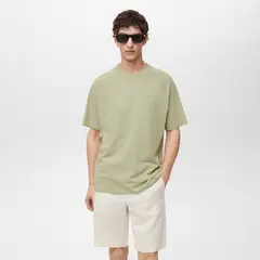 MANGO MAN - Polera Algodón Relaxed Fit Hombre