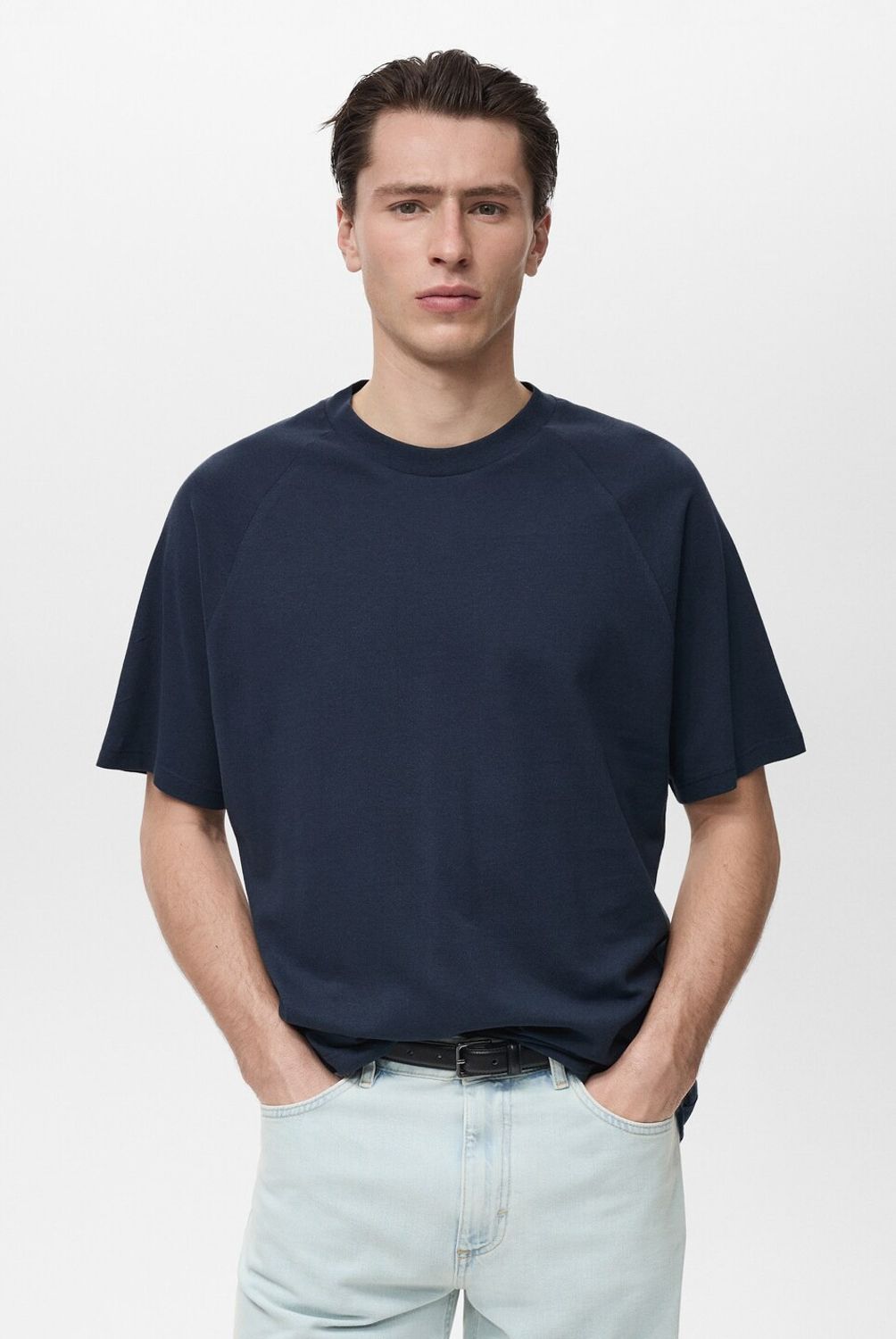 MANGO MAN - Polera Algodón Relaxed Fit Hombre Mango Man