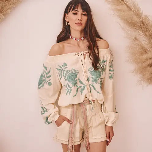 NKN - Blusa Bordados Mujer