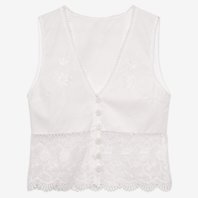 NKN - Blusa Sin Mangas Transparencias Mujer Nkn
