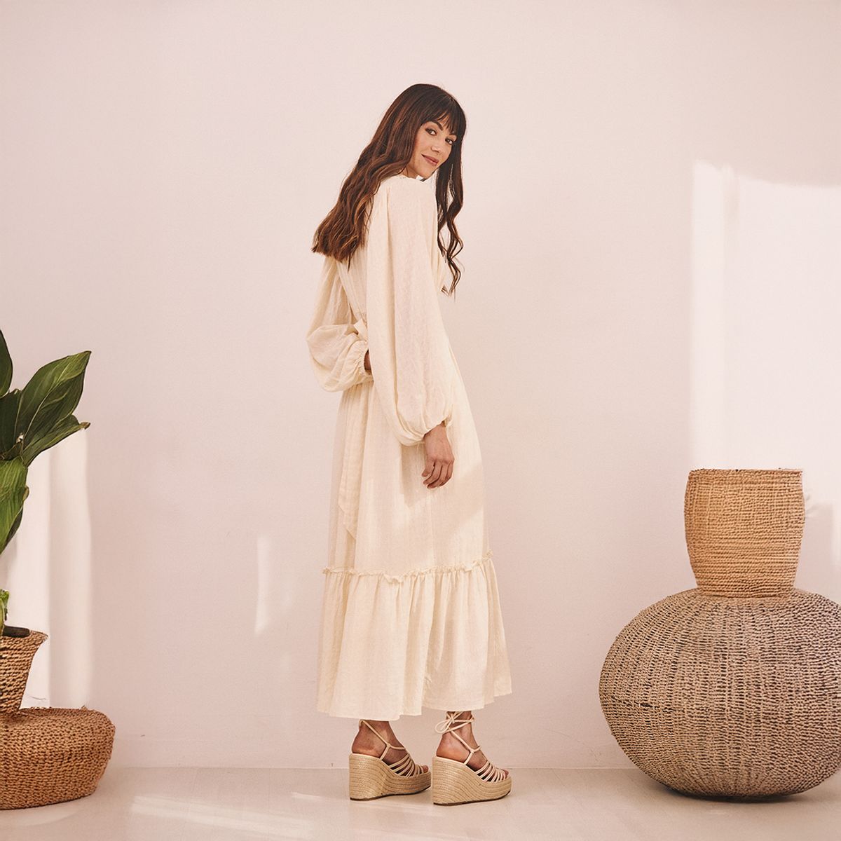 NKN - Vestido Manga Larga Algodón Mujer Nkn