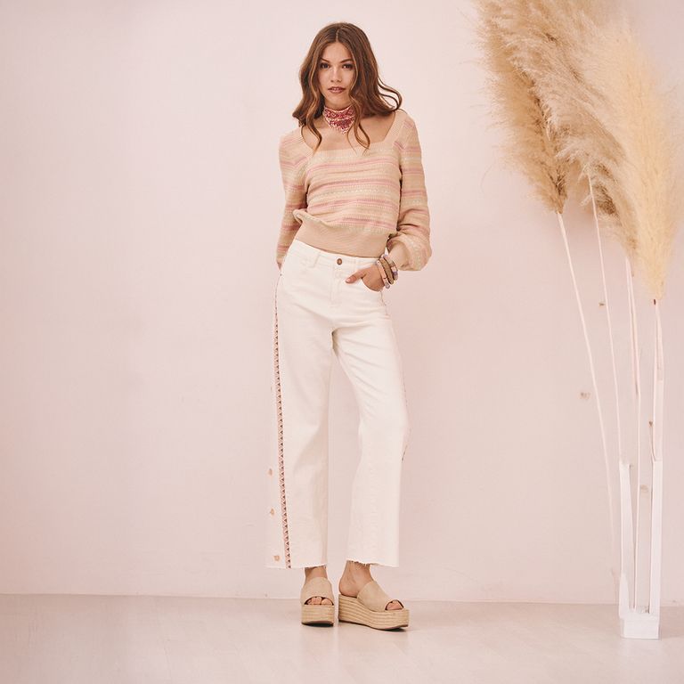 NKN Pantalón Recto Algodón Mujer