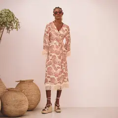 NKN - Vestido Estampado Manga Larga Mujer