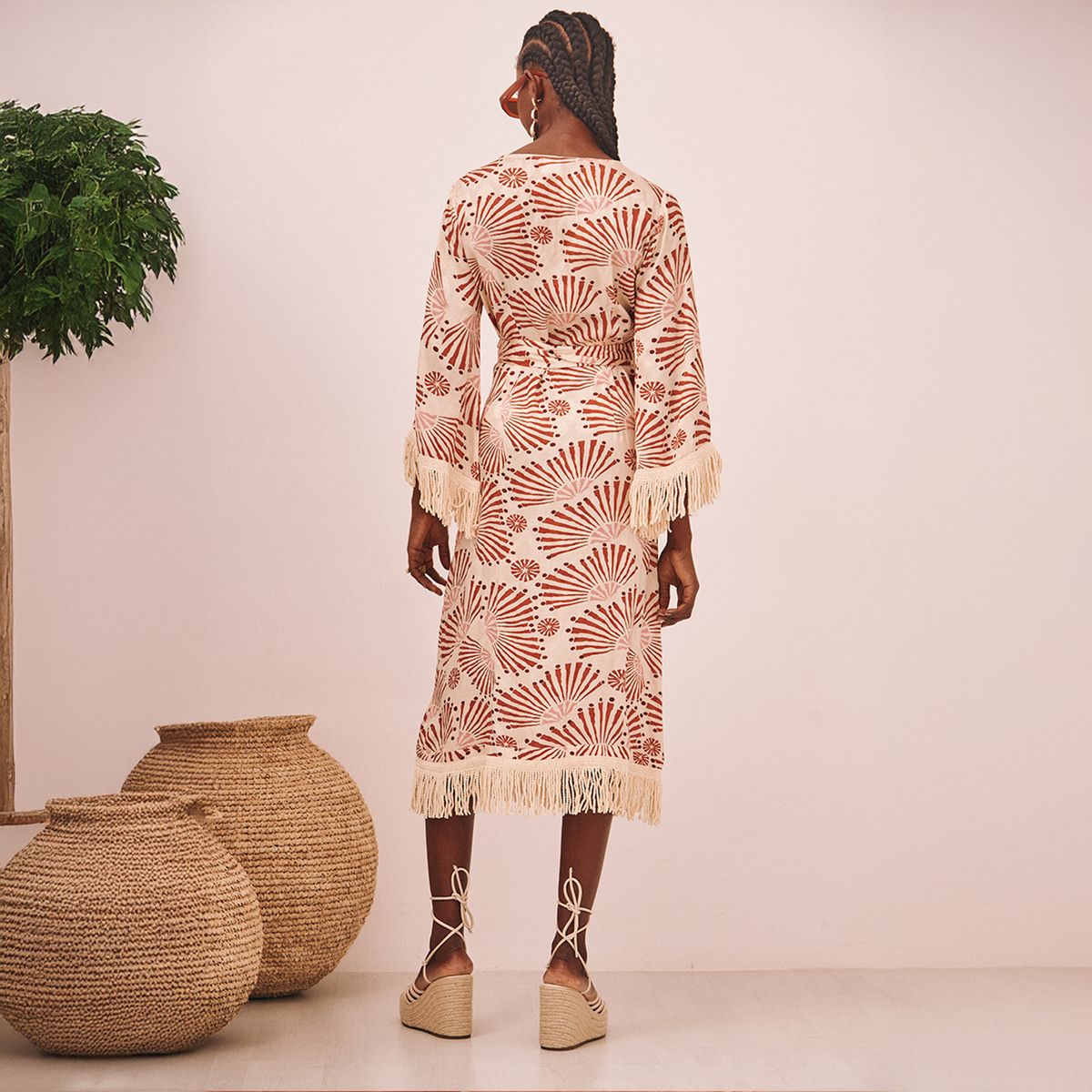 NKN - Vestido Estampado Manga Larga Mujer Nkn