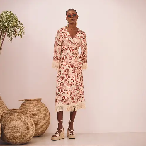 NKN - Vestido Estampado Manga Larga Mujer