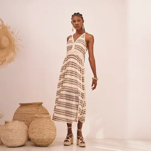 NKN - Vestido Largo Estampado Mujer