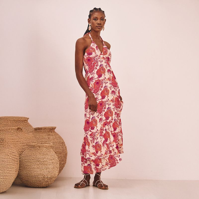NKN - Vestido Largo Estampado Mujer Nkn