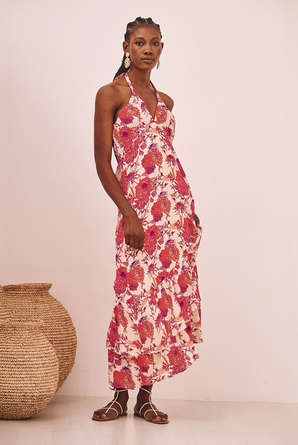 NKN - Vestido Largo Estampado Mujer Nkn