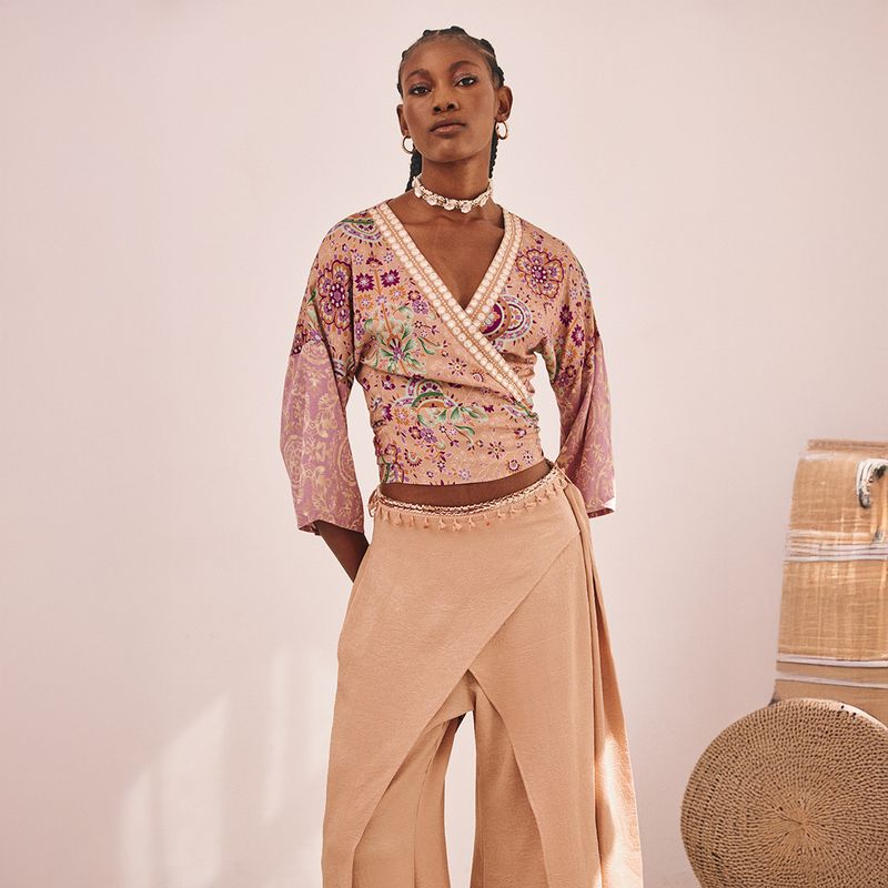 NKN - Blusa Estampada Cruzada Mujer Nkn