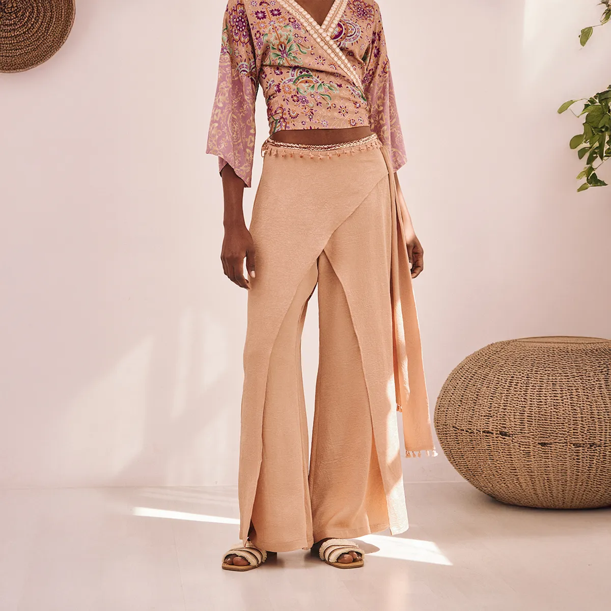 NKN - Pantalón Ancho Cruzado Mujer Nkn