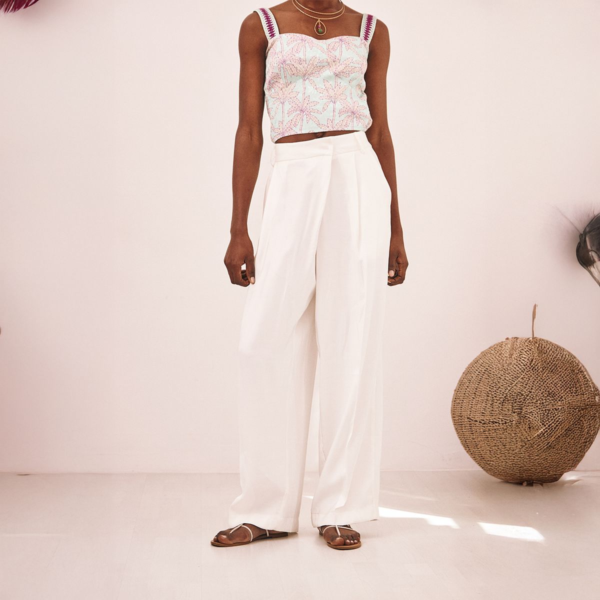 NKN - Pantalón Ancho Pinzas Mujer Nkn