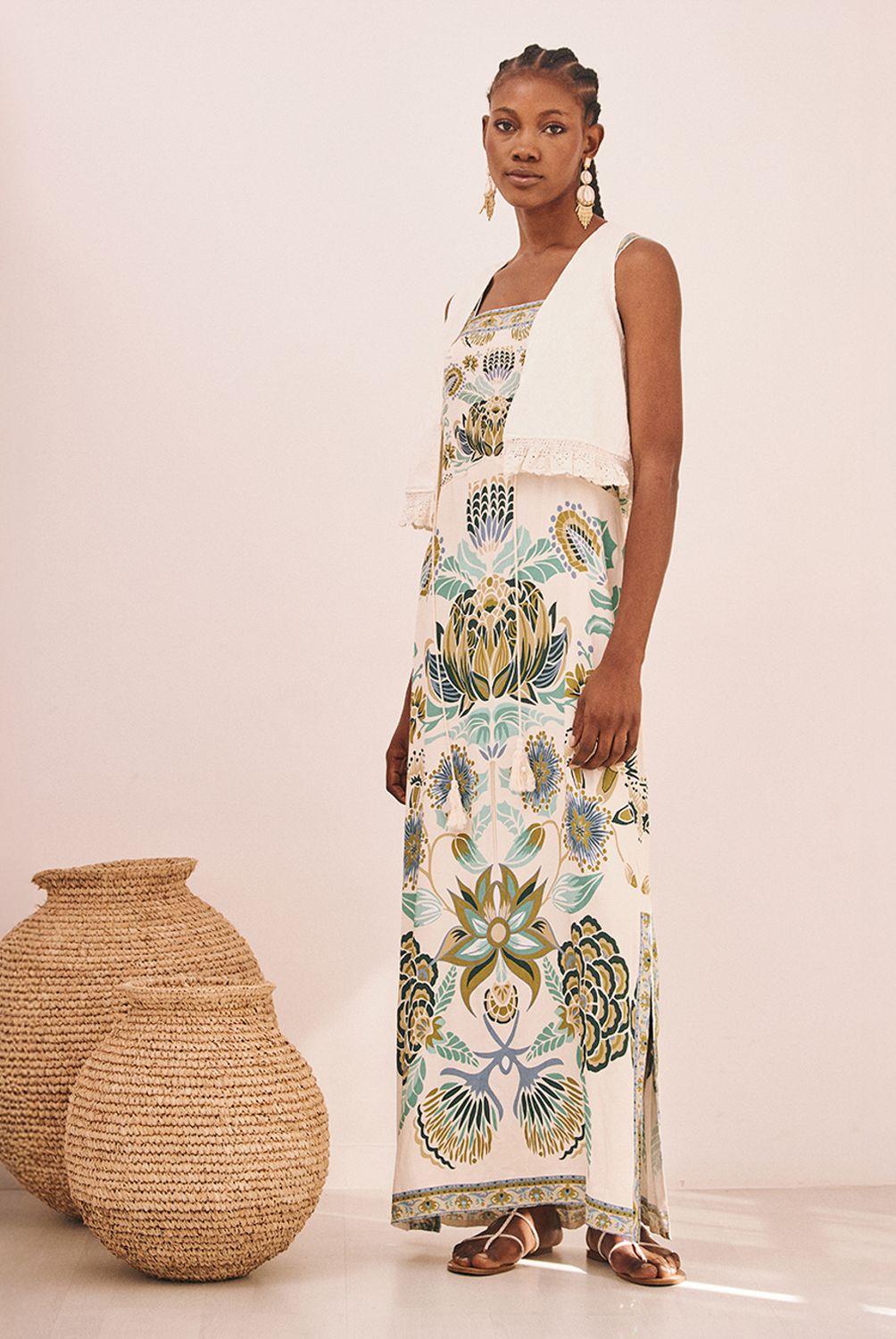 NKN - Vestido Largo Estampado Mujer Nkn