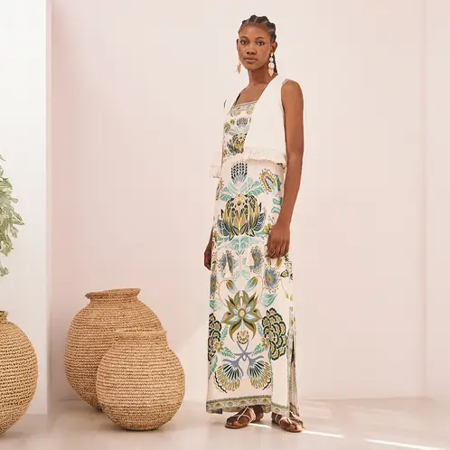 NKN - Vestido Largo Estampado Mujer