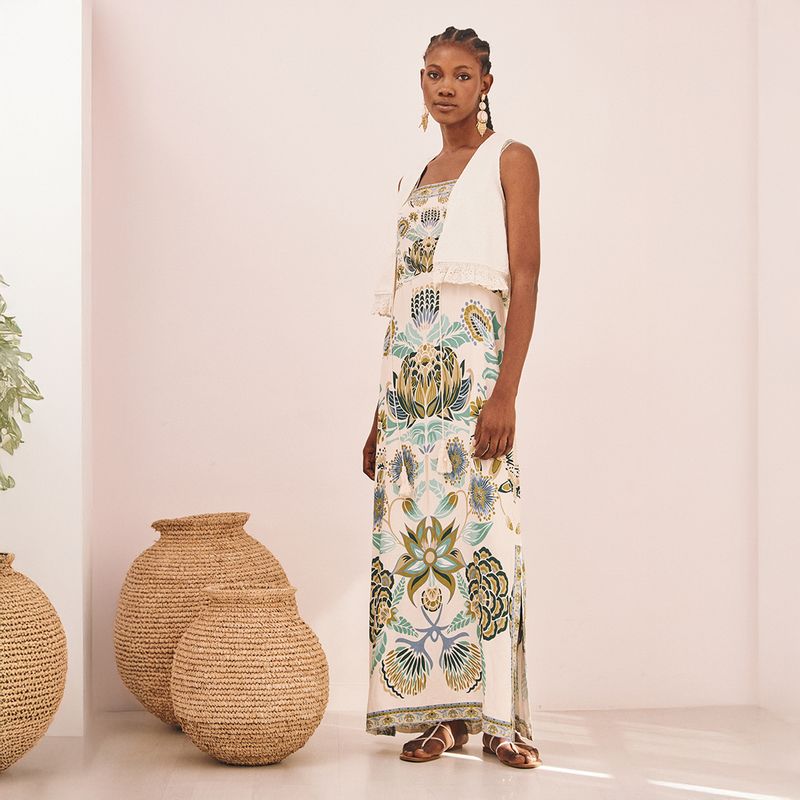 NKN - Vestido Largo Estampado Mujer Nkn