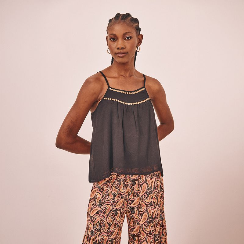 NKN - Polera Tirantes Detalles Lentejuelas Mujer Nkn