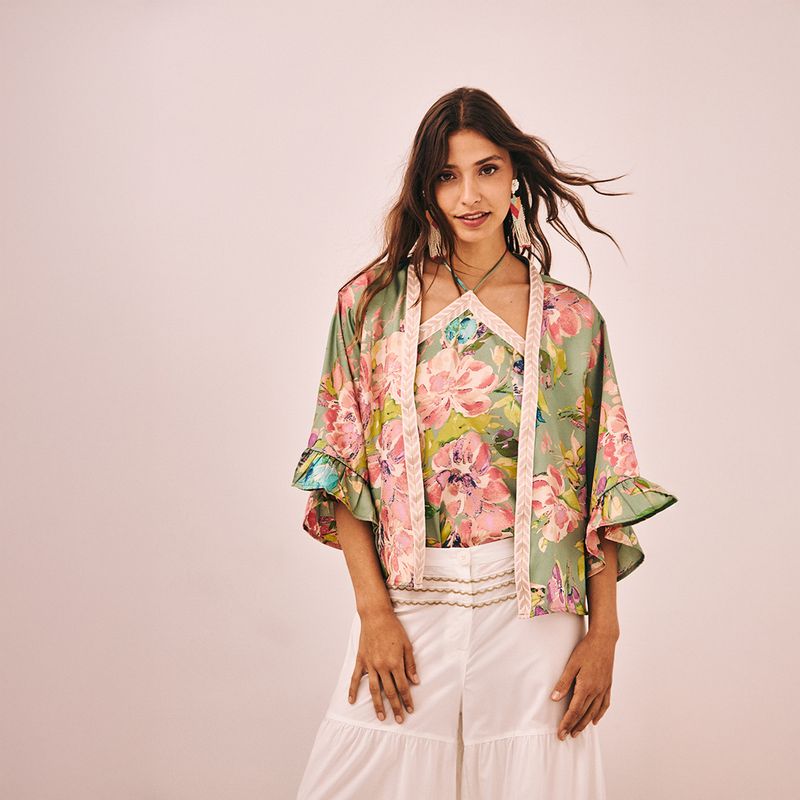 NKN - Kimono Estampado  Mujer Nkn