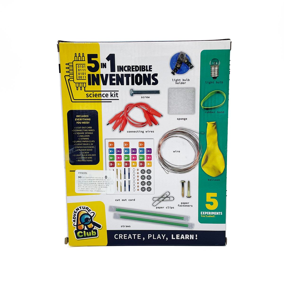 MIR - 5 In 1 Incredible Inventions Kit De Ciencia Mir