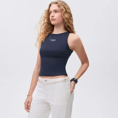 MANGO TEEN - Polera Algodón Mensaje Mujer