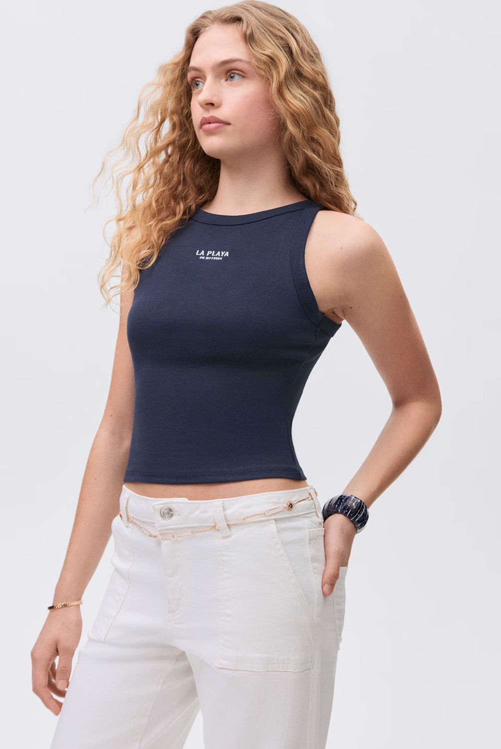 MANGO TEEN - Polera Algodón Mensaje Mujer Mango Teen