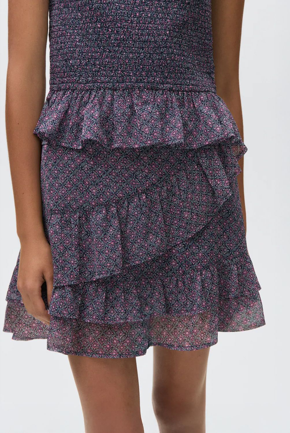 MANGO TEEN - Falda Estampada Volantes Mujer Mango Teen