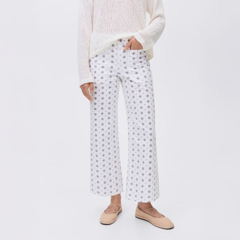 MANGO TEEN - Jeans Rectos Estampados Mujer Mango Teen