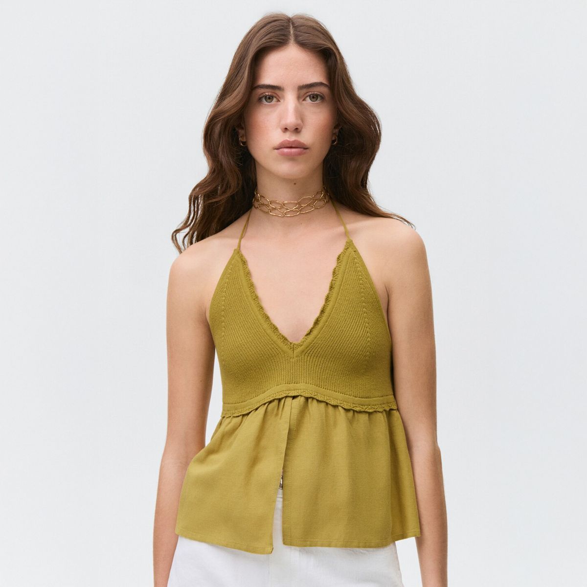 MANGO TEEN - Top Punto Abertura Mujer Mango Teen