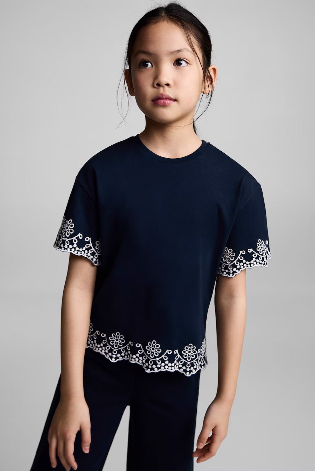 MANGO KIDS - Camiseta Algodón Bordado Suizo Niña Mango Kids