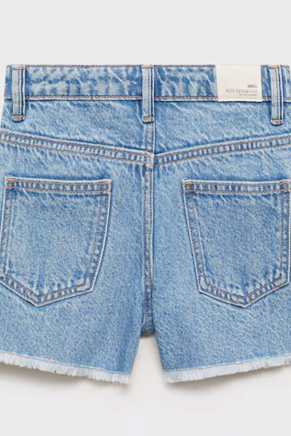 MANGO KIDS - Shorts Vaqueros Bajo Deshilachado Niña Mango Kids