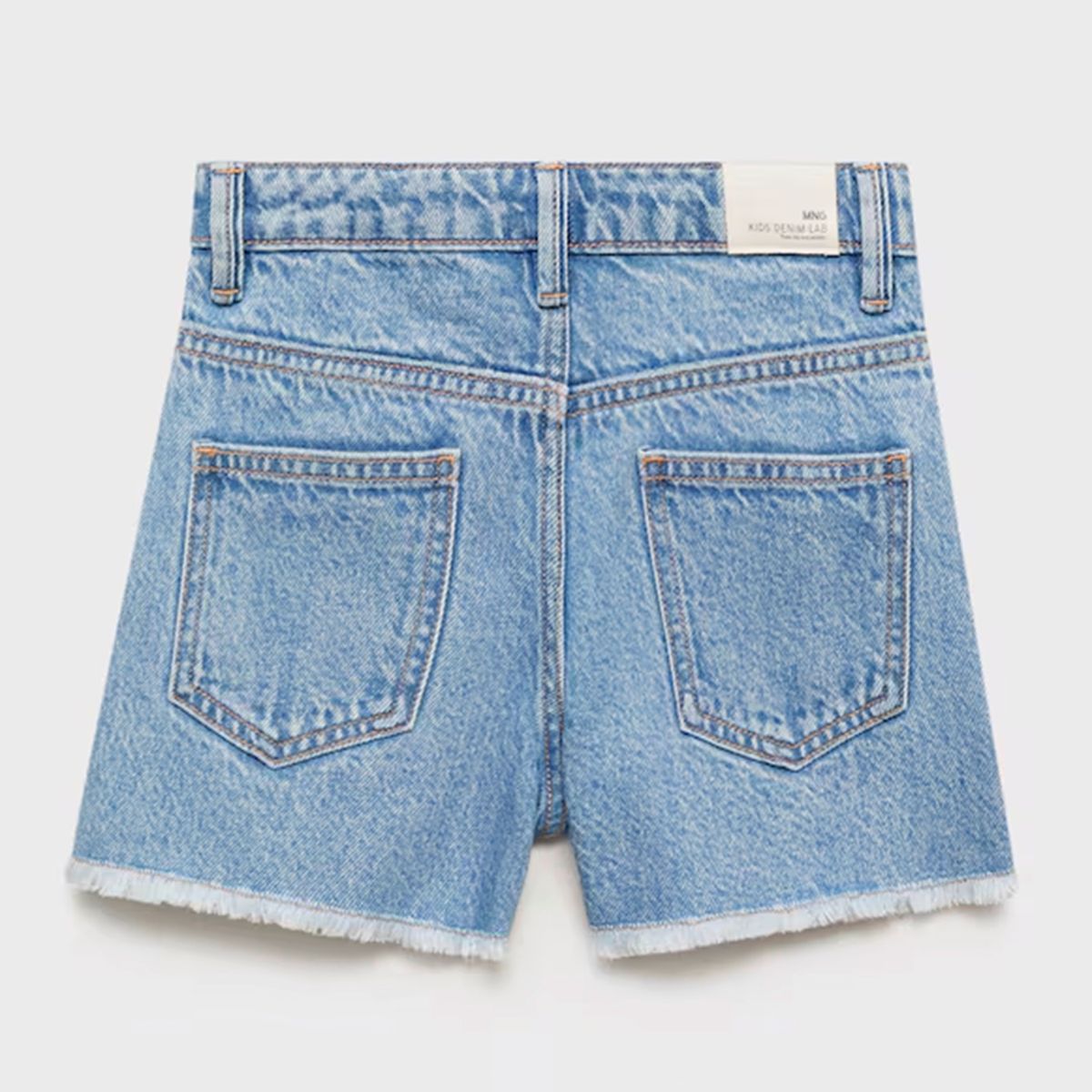 MANGO KIDS - Shorts Vaqueros Bajo Deshilachado Niña Mango Kids