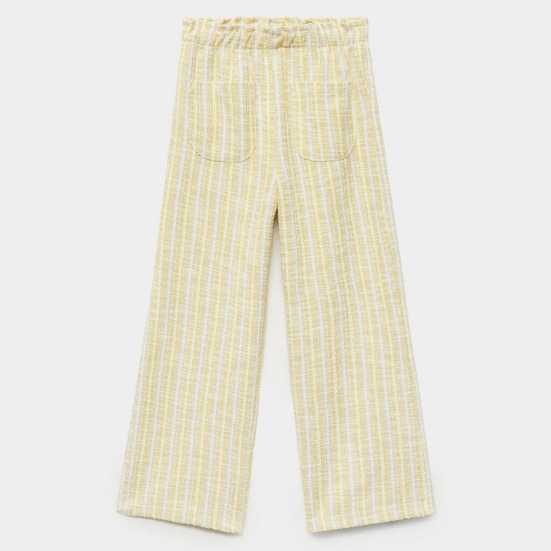MANGO KIDS - Pantalón Textura Rayas Niña Mango Kids