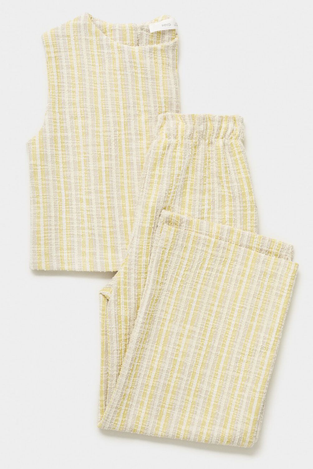 MANGO KIDS - Pantalón Textura Rayas Niña Mango Kids