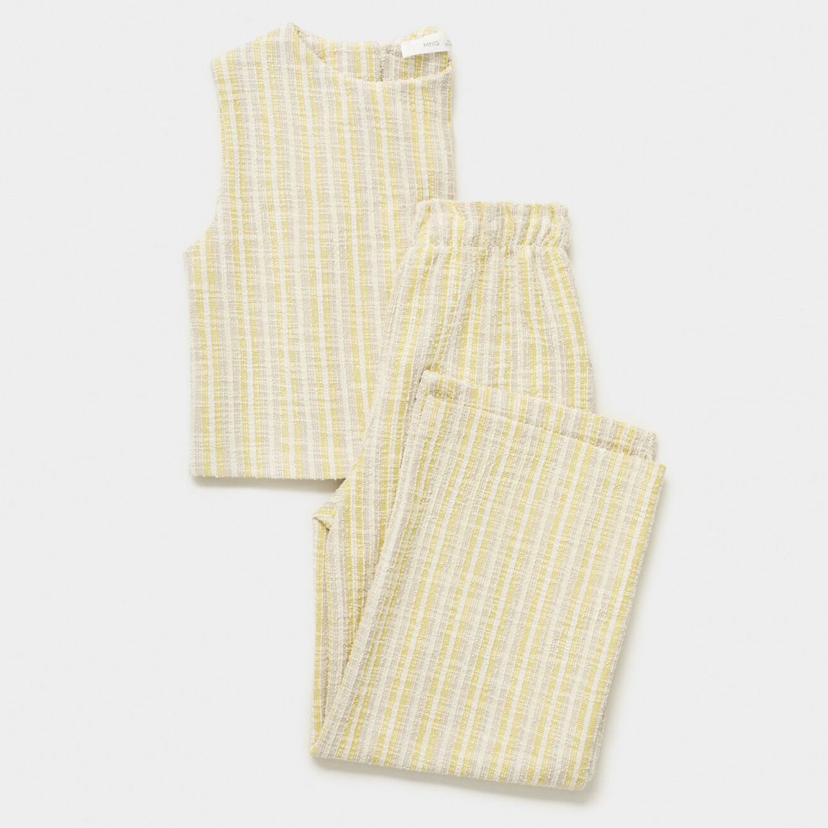 MANGO KIDS - Pantalón Textura Rayas Niña Mango Kids