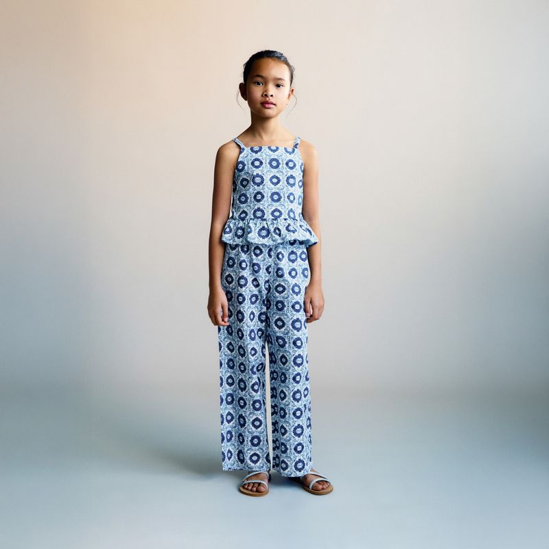 MANGO KIDS - Blusa Estampada Volante Niña Mango Kids