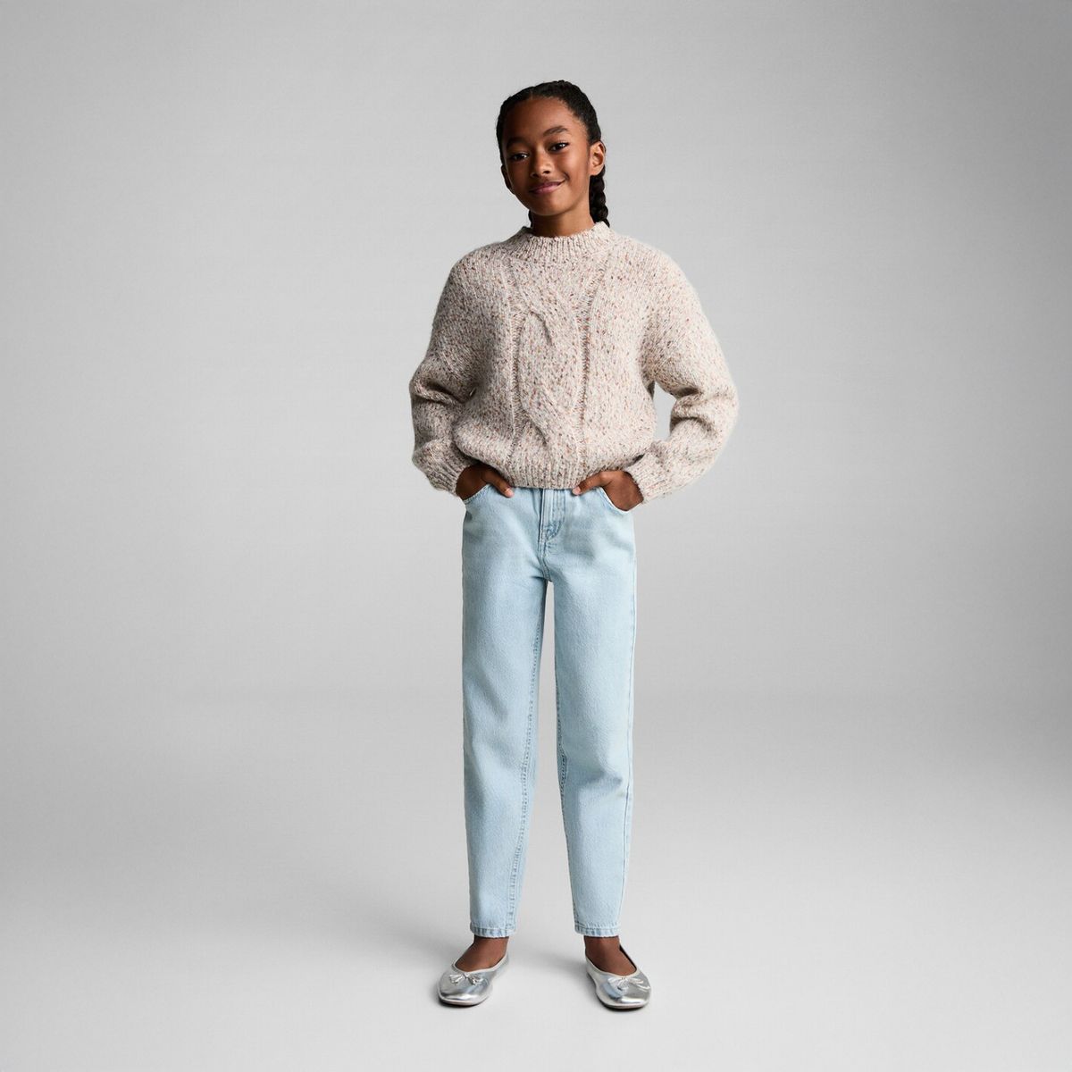 MANGO KIDS - Jeans Paperbag Niña Mango Kids