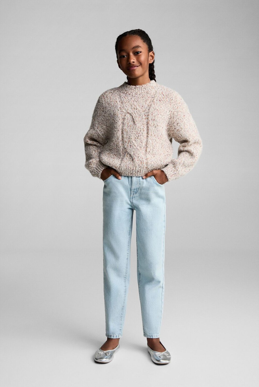 MANGO KIDS - Jeans Paperbag Niña Mango Kids