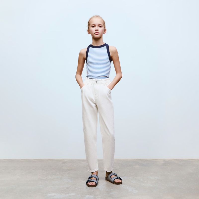 MANGO KIDS - Top Rayas Algodón Niña Mango Kids