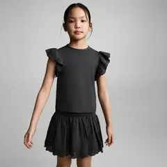 MANGO KIDS - Polera Volantes Bordados Niña