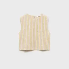 MANGO KIDS - Polera Rayas Textura Niña