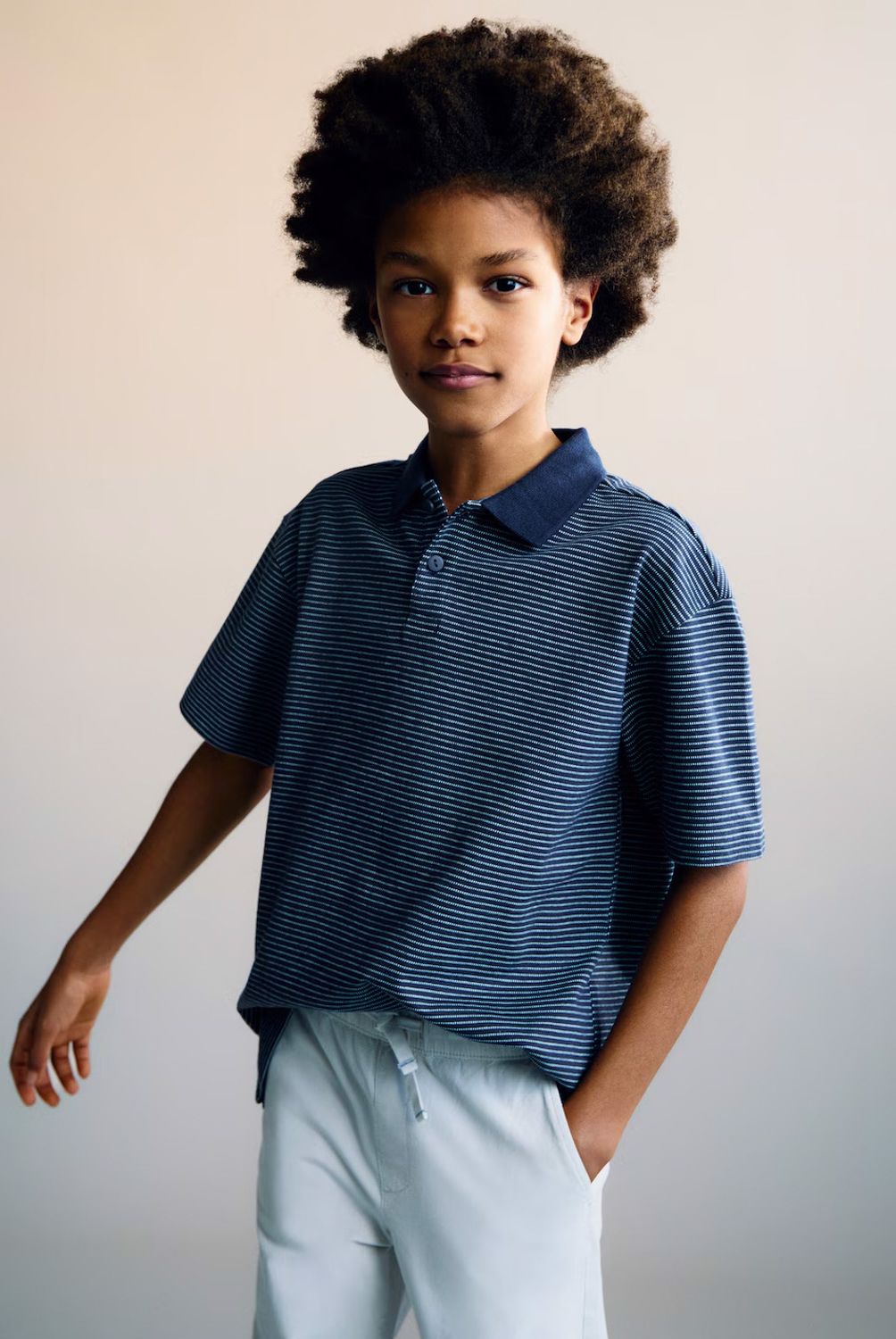 MANGO KIDS - Polo Rayas Algodón Niño Mango Kids