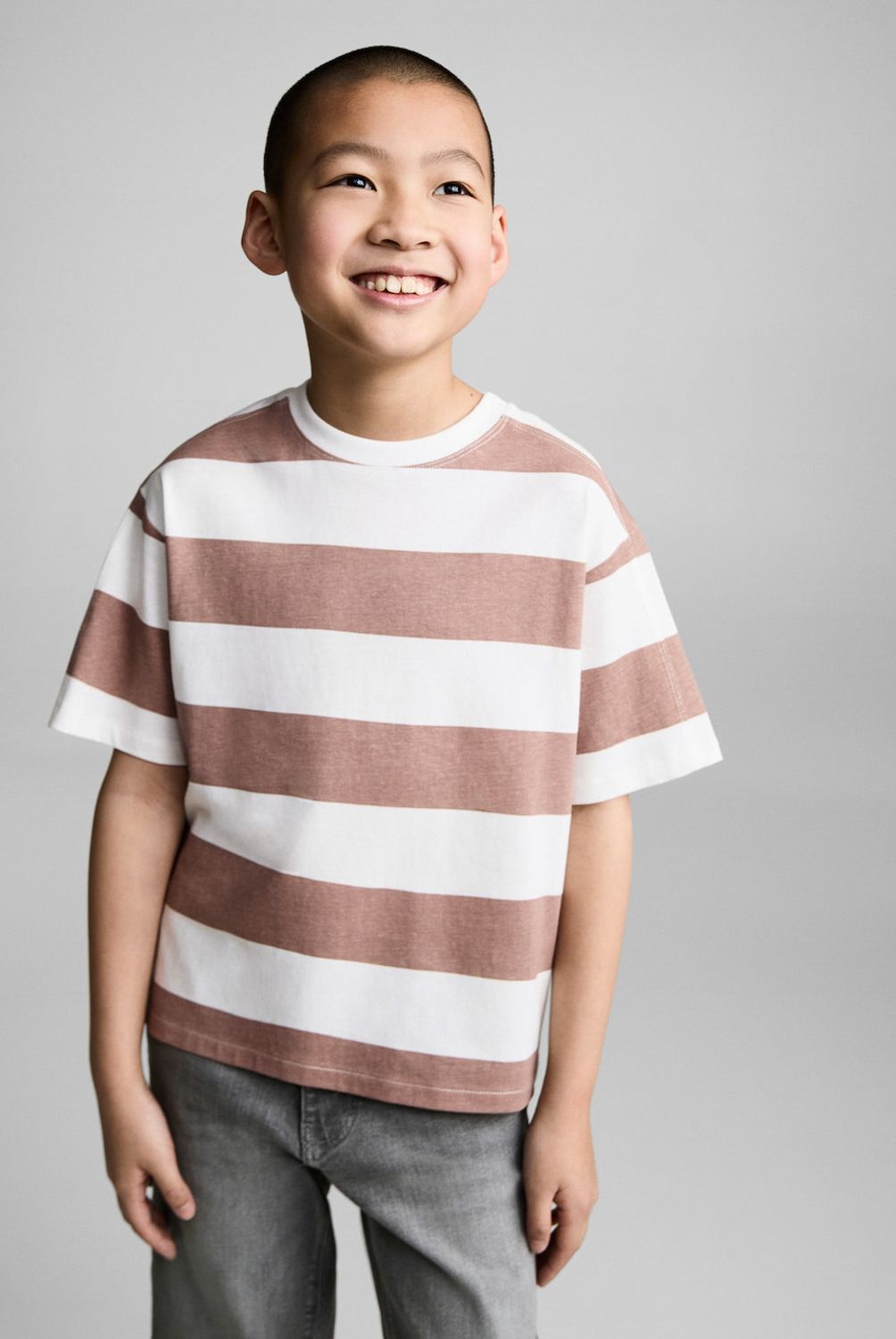 MANGO KIDS - Polera Algodón Rayas Niño Mango Kids