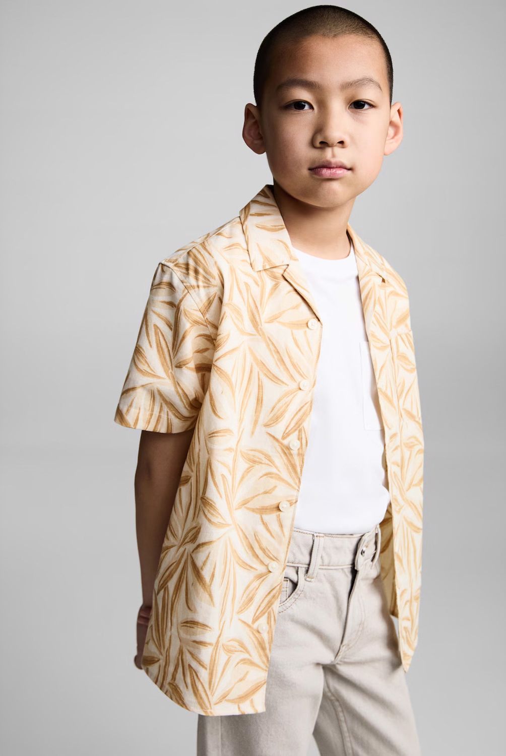MANGO KIDS - Camisa Algodón Manga Corta Niño Mango Kids