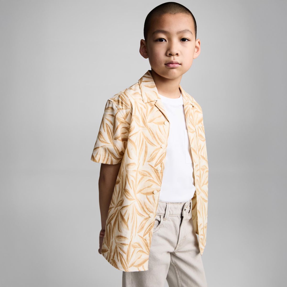 MANGO KIDS - Camisa Algodón Manga Corta Niño Mango Kids