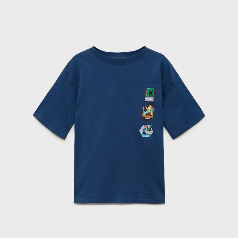 MANGO KIDS - Polera Algodón Minecraft Niño Mango Kids