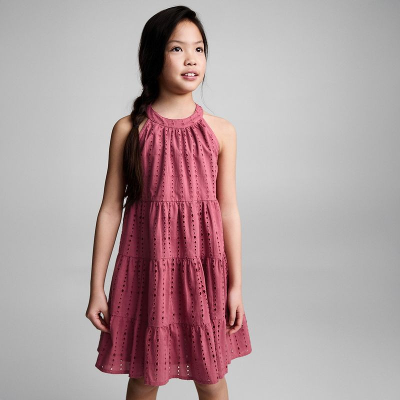 MANGO KIDS - Vestido Bordados Volantes Niña Mango Kids