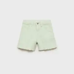 MANGO KIDS - Shorts Vaqueros Bajo Deshilachado Niña