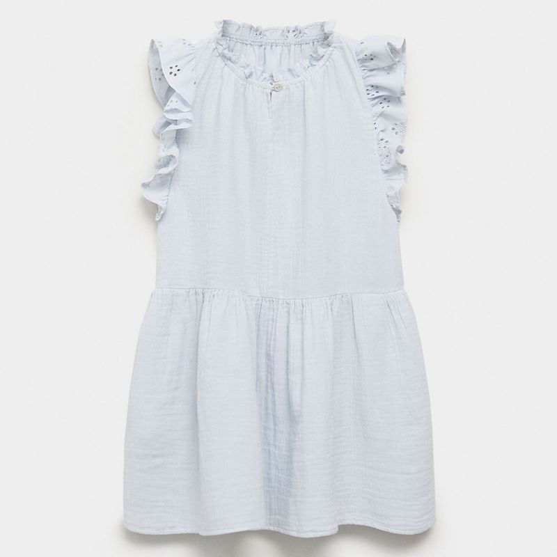 MANGO KIDS - Vestido Bordados Volantes Niña Mango Kids